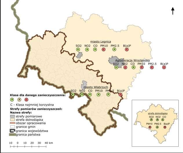 3.4 Powietrze 3.4.1 Stan aktualny oraz istniejące problemy ochrony środowiska Zgodnie z ostatnim zbiorczym raportem dotyczącym rocznej oceny jakości powietrza za 2016 rok 19, w dolnośląskiej strefie