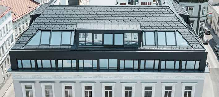 SYSTEM DACHOWY DACHÓWKI PREFA P.10 ALUMINIOWA INNOWACJA Wszystkie kolory dostępne dla dachówki klasycznej, dachówki R.16, łupkowej, dachówki romb oraz panelu dachowego FX.1 01 brazowy P.