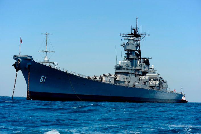 Pancernik USS Iowa zdjęcie z 2012 r.. Fot.
