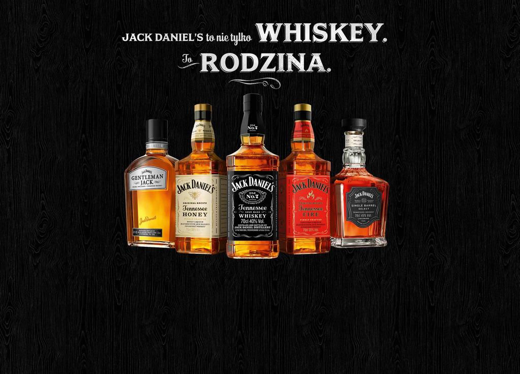 GENTLEMAN JACK TENNESSEE WHISKEY 0.7 L, 40% ALK. JACK DANIEL S TENNESSEE HONEY 0.7 L, 35% ALK.
