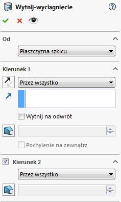 Tworzenie otworów Krok 3 Krok 1: Kliknij górną płaszczyznę na końcu wyciagnięcia. Wybierz: Widok normalny do.