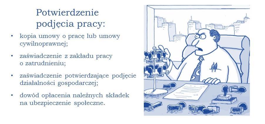 Jeśli dokumentem potwierdzającym podjęcie pracy, po zakończeniu wsparcia, jest poświadczenie założenia działalności gospodarczej, to: należy, na potwierdzenie założenie działalności gospodarczej w