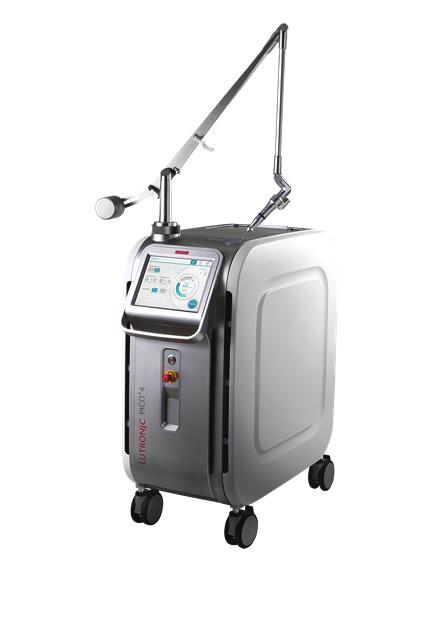 Ryc. 11. Laser pikosekundowy Nd:YAG - Lutronic PICO PLUS. Cold re ju ve na tion jest zja wi skiem nie li nio - wym, wy wo ła nym wiel ką gę sto ścią mo cy wiąz - ki la se ro wej.