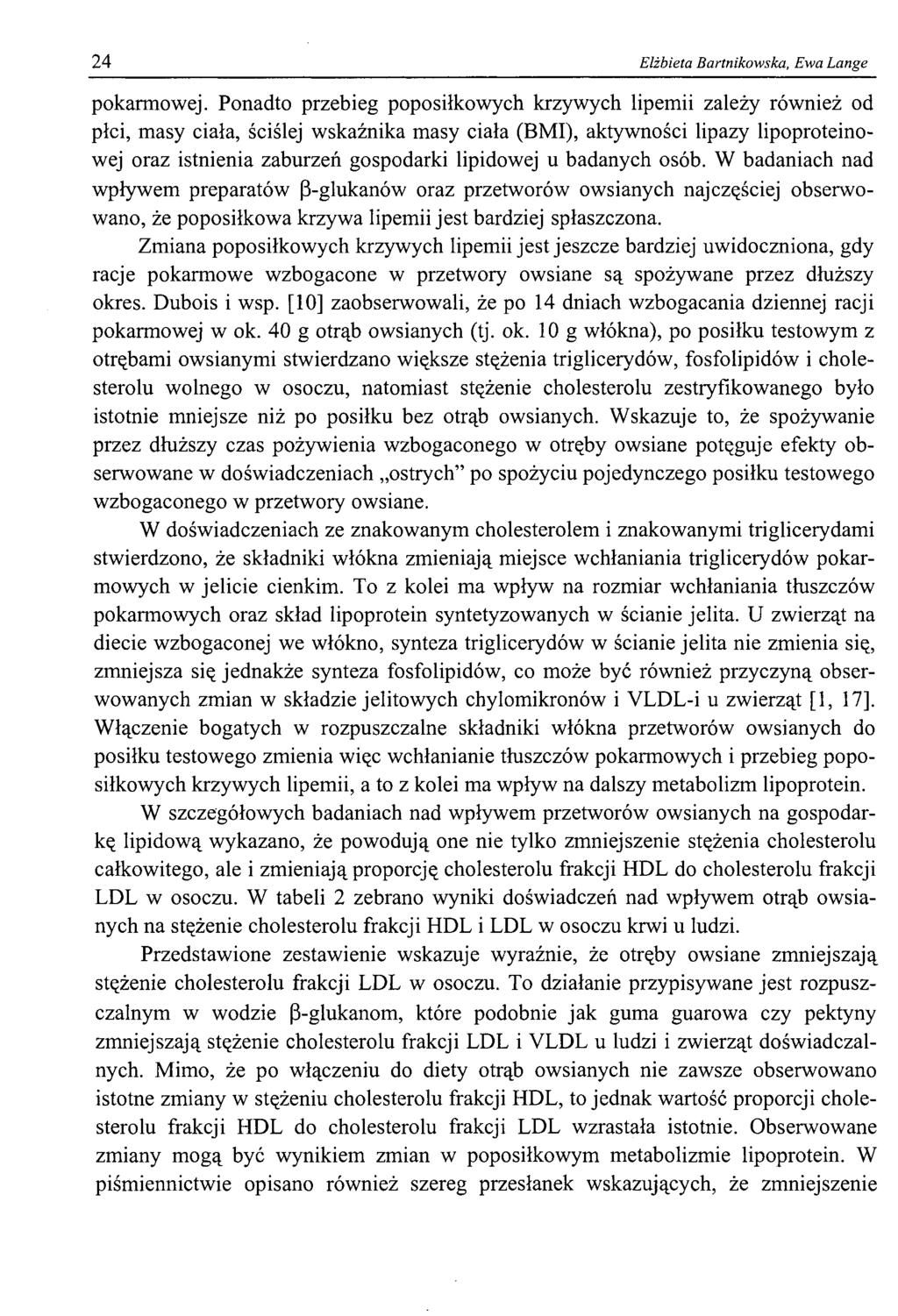 24 Elżbieta Bartnikowska, Ewa Lange pokarmowej.