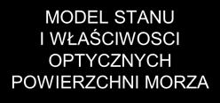 DESAMBEM 2008 Formuły modelowe MODELE I ALGORYTMY PRZETWARZANIA DANYCH SATELITARNYCH OPTYCZNE MODELE ATMOSFERY MODEL STANU I WŁAŚCIWOSCI OPTYCZNYCH POWIERZCHNI MORZA MODELE KOLORU MORZA BIO-OPTYCZNY