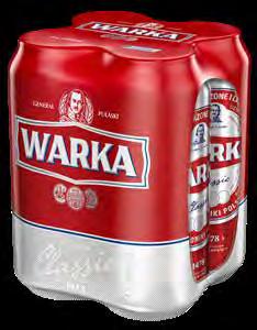 Warka cena regularna Kompania Piwowarska 0,4 l but. b/zwr. 1 l - 7,48 przy zakupie 3 szt. 1 l - 8,73 przy zakupie przy zakupie 4 SZT.