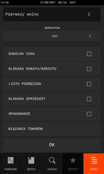 Wprowadź cenę jednostkową zakres: 0,00 9999999,99, gdzie 0,00 brak przypisanej ceny jedn.