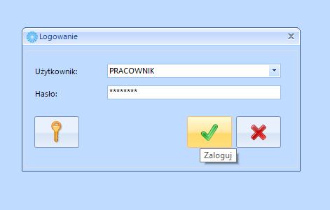 Aby zacząć pracę na innym koncie Operatora należy kliknąć zakładkę Opcje następnie Logowanie: Z rozwijanej listy wybieramy operatora, który nas