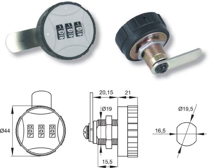 ZAMEK SZYFROWY M213 Zamek M213 Wersja Materiał Cylinder 14.08.