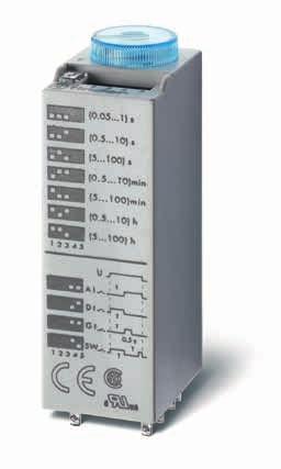 SERIA Przemysłowe przekaźniki czasowe 7-10 A SERIA Przekaźnik czasowy.02-2 zestyki przełączne 10 A.03-3 zestyki przełączne 10 A.
