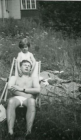 mountains with his family