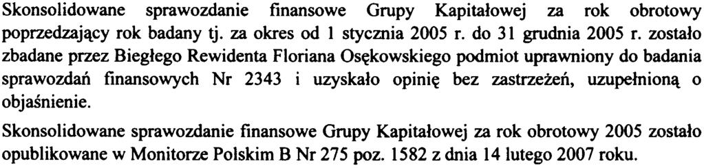 Raoor! uzuoelniaiacv oo;nie z badania skonsolidowaneeo sorawozdania finansoweeo Gruov Kaoitalowei LUBAW