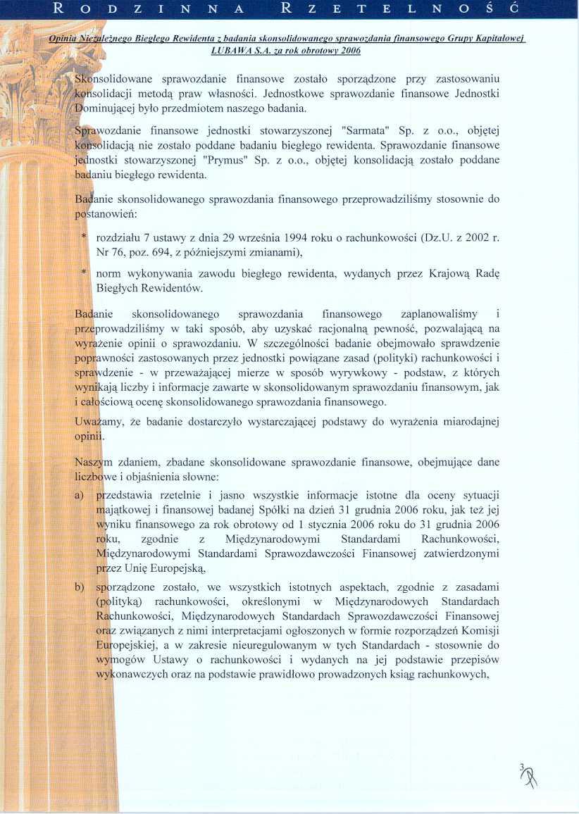 finansowym, jak skonsolidowanego sprawozdania finansowego.