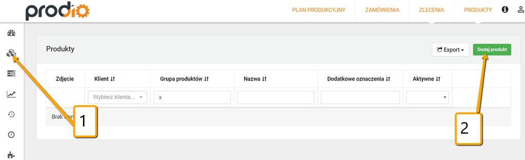 1. Dodaj produkt i wypróbuj technologię 1.1. Otwórz widok produktów Wybieramy w lewym menu Produkty, a następnie Dodaj produkt 1.