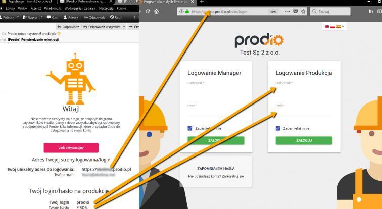 4. Zobacz co widzi hala i zarejestruj produkcję! 4.1.