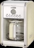 Cream Możliwość używania kawy mielonej i w podsach ESE Wyjmowana metalowa podstawa Wyjmowany zbiornik na wodę 0,9l Kolor: