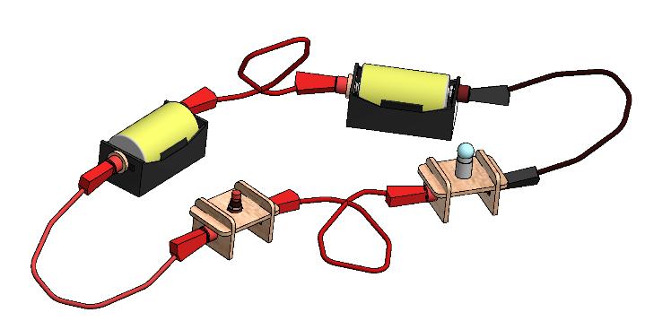 Testuj różne sposoby podłączenia żarówki do baterii i znajdź taki, który sprawi, że żarówka się zapali. Zastąp żarówkę diodami. Spróbuj zapalić zarówno zieloną jak i czerwoną diodę. 4.
