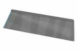 Materiał Rozmiar powlekane aluminium, grubość 0,7mm dwuwarstwowe lakierowanie piecowe lub proszkowe według RAL lub NCS 700 x 420 mm i 1400 x 420 mm powierzchni krycia Ciężar 2,4 2,5 kg/m 2
