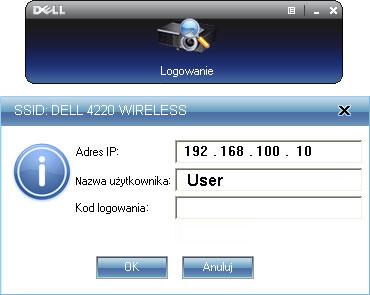 Login 9 W celu komunikacji z projektorem, wprowadź kod logowania (patrz czynność 4), a następnie kliknij OK.