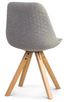 -54 cm Hugo krzesło tapicerowane, tkanina kolor wzornik ATREVE, wzór hexagon stelaż: drewno bukowe wys.