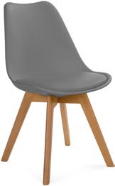 -52 cm Fiord 2 krzesło z tworzywa sztucznego kolory: biały+szary, biały+czarny, beż+szary stelaż: drewno, buk wys.-83 cm / wys.