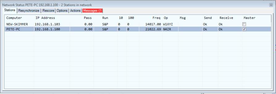 Okno statusu sieci Network Status jest całkiem nowym w N1MM Logger+.