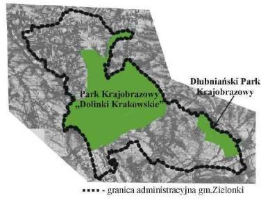 3.7. OCHRONA PRZYRODY Istniejące walory przyrodnicze i krajobrazowe Gminy spowodowały, że prawie cały jej obszar jest objęty różnymi formami statutowej ochrony przyrody, zgodnie z ustawą Prawo