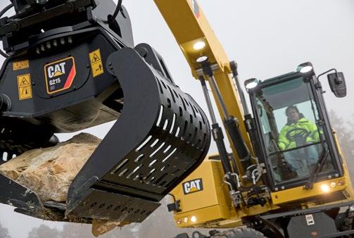 Idealne dopasowanie Aby jak najlepiej wykorzystać możliwości standardowego, wbudowanego oprogramowania, dobierz do swojej maszyny hydrauliczny osprzęt roboczy Cat.