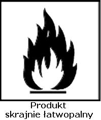 15. Informacje dotyczące przepisów prawnych Oznakowanie zagrożenia: Produkt skrajnie łatwopalny; Produkt niebezpieczny dla środowiska Symbole zagrożenia: F+;N Zwroty wskazujące rodzaj zagrożenia (R)