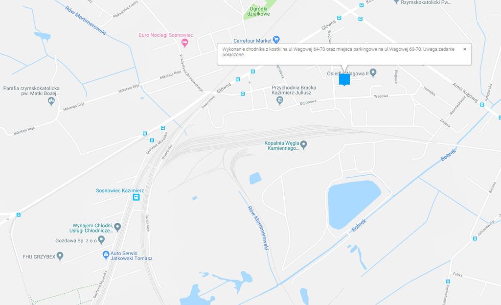 Wykonanie chodnika z kostki na ul.