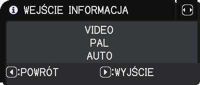 Menu OPCJE Funkcja Opis INFORMACJA Wybranie tej pozycji wyświetla dialog zatytułowany-"wejście_ INFORMACJA". Umożliwia on wgląd do informacji o bieżącym wejściu. SERWIS (ciąg dalszy) Komunikat "BLOK.