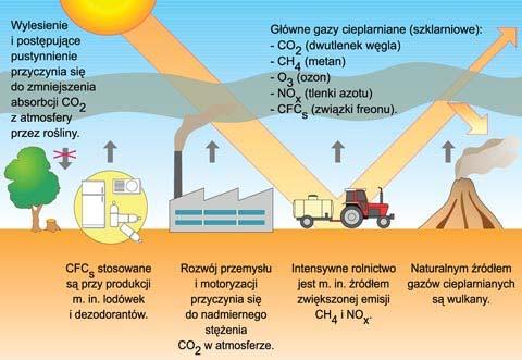 SKUTKI DLA ŚRODOWISKA: Efekt cieplarniany
