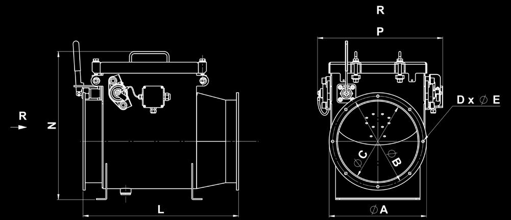 DN 300 363 337 300 8 x 9,5 580 552 467 50 0,45 St1, St2 4-7 0,65 270 B-FLAP I DN 315 378 352 315 8 x 9,5 600 567 482 53 0,45 St1, St2 4-7 0,65 290 B-FLAP I DN 355 418 392 355 8 x 9,5 630