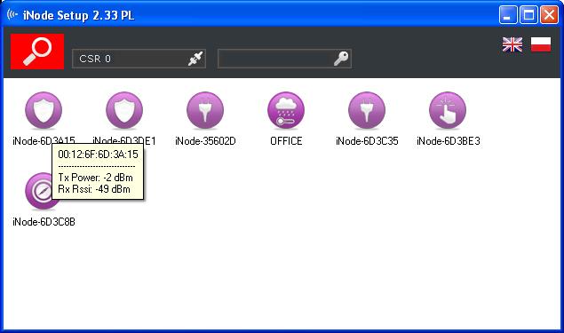 2. Konfiguracja inode Control ID Zainstaluj na PC program do konfiguracji urządzenia inode Setup oraz sterowniki BT4.0.