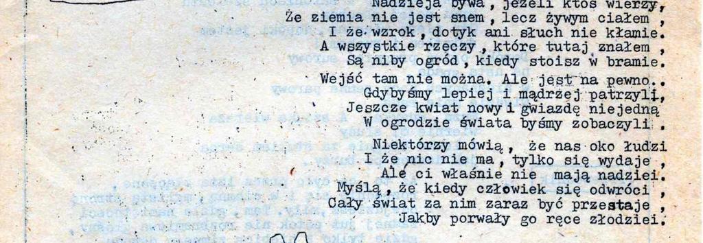 Wiara jest także, jeżeli ktoś zrani Nogę kamieniem i wie że kamienie Są po