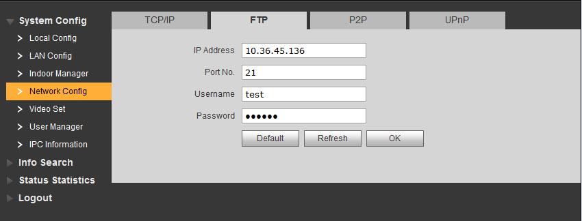 Instrukcja obsługi - VTO2000A 4.1.4.2 FTP Serwer FTP pozwala na przechowywanie nagrań, zdjęć itp.