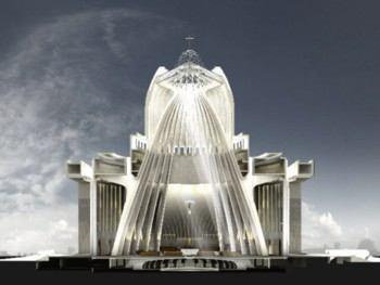 W realizowanym projekcie Świątyni dużą rolę odgrywa światło przenikające do wnętrza Świątyni od kopuły aż