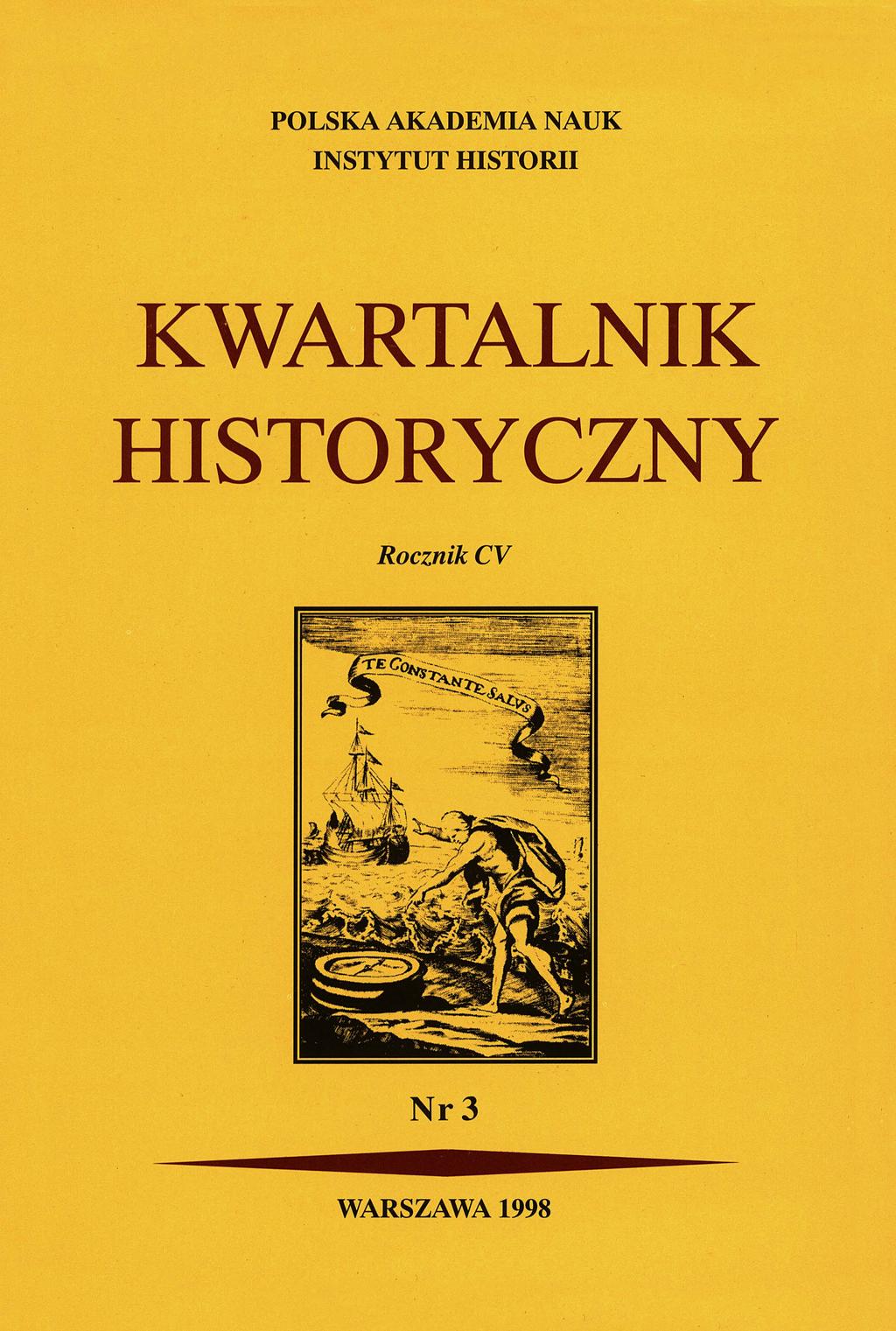 POLSKA AKADEMIA NAUK INSTYTUT HISTORII