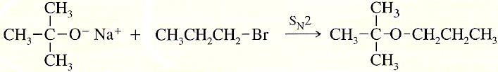 t-butanolan sodu 1-bromopropan eter t-butylowo-propylowy prawidłowa synteza