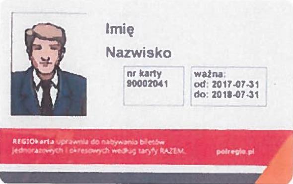 REGIOkarta Wzór nr 34a do 27 awers rewers Wzór obowiązuje od 31.07.2017 r.