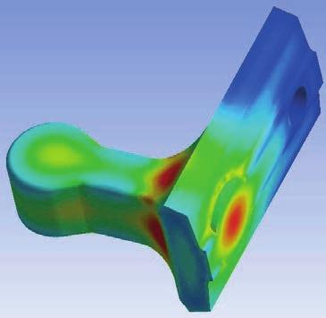 The distribution of generalised stresses which occur in the casting after approx. 9 hours during the second cycle of ferritising annealing Rys. 19.