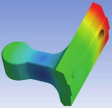The distribution of generalised displacements which occur in the casting after approx. 8.5 hours during the second cycle of ferritising annealing Tabela 7.