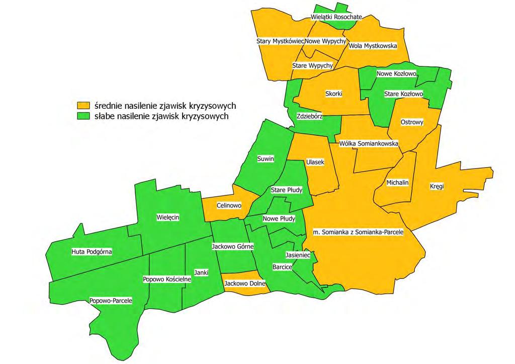 Suwin 1 0 Ulasek 2 1 Wielątki Rosochate 1 0 Wielęcin 1 0 Wola Mystkowska 2 1 Wólka Somiankowska 2 1 Zdziebórz 1 0 Źródło: Opracowanie własne na podstawie danych Urzędu Gminy Somianka Rycina 28.