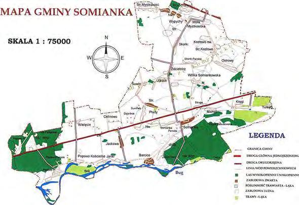 Powierzchnia Gminy wynosi 11742,0 ha. Obejmuje terytorialnie 30 miejscowości w 31 sołectwach.