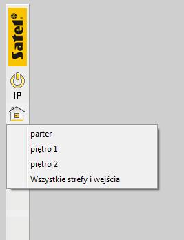 SATEL GUARDX 37 6. W menu rozwijanym wybierz polecenie Edycja mapy. 7. Wpisz w oknie, które się wyświetli, hasło użytkownika, z poziomu którego dodajesz mapę i kliknij na przycisk OK. 8.