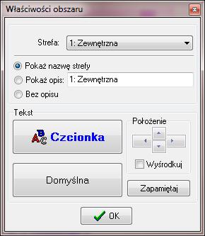 46 GUARDX SATEL Rys. 29. Okno Właściwości dotyczące naniesionego na mapie obszaru.