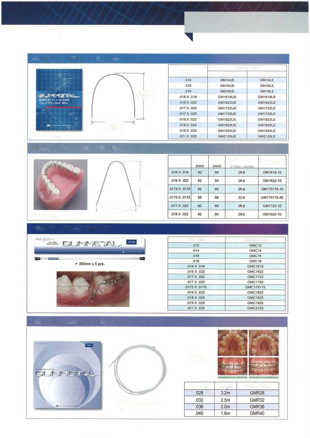 LINIA PRODUKTÓW NATURALNA FORMA ŁUKU GUMMETAL Rozmiar drutu Górna Kod produktu Dolny DŁUGOŚĆ Górna 75 mm Dolna 70 mm SZEROKOŚĆ Górna 60 mm Dolna 55 mm *5 łuków w osobnych saszetkach w opakowaniu ŁUKI