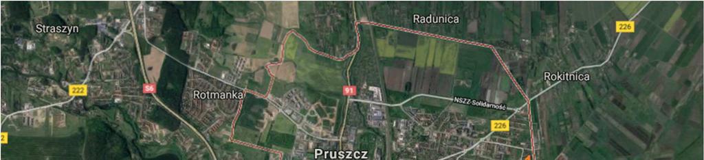 Rysunek 10. Lokalizacja punktów pomiarowych hałasu drogowego w 2015r.