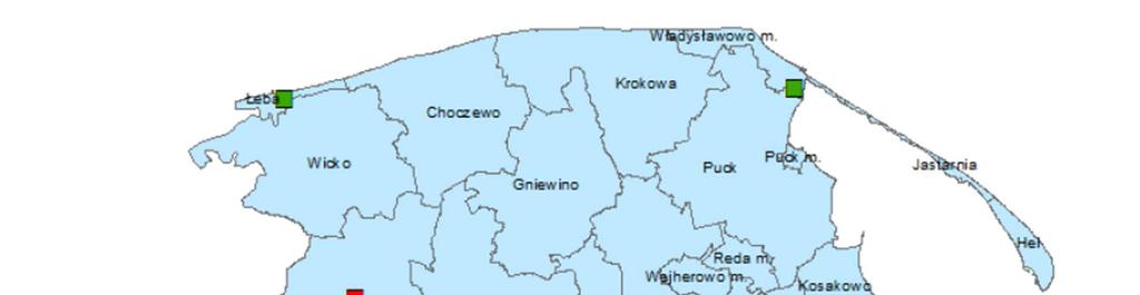 Rysunek 26. Region północny w województwie pomorskim.