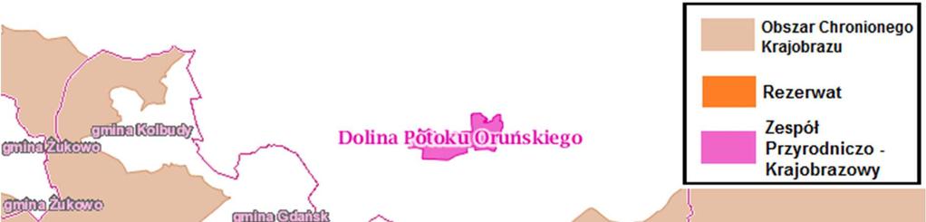 Miasto Pruszcz Gdański graniczy z Obszarem Chronionego